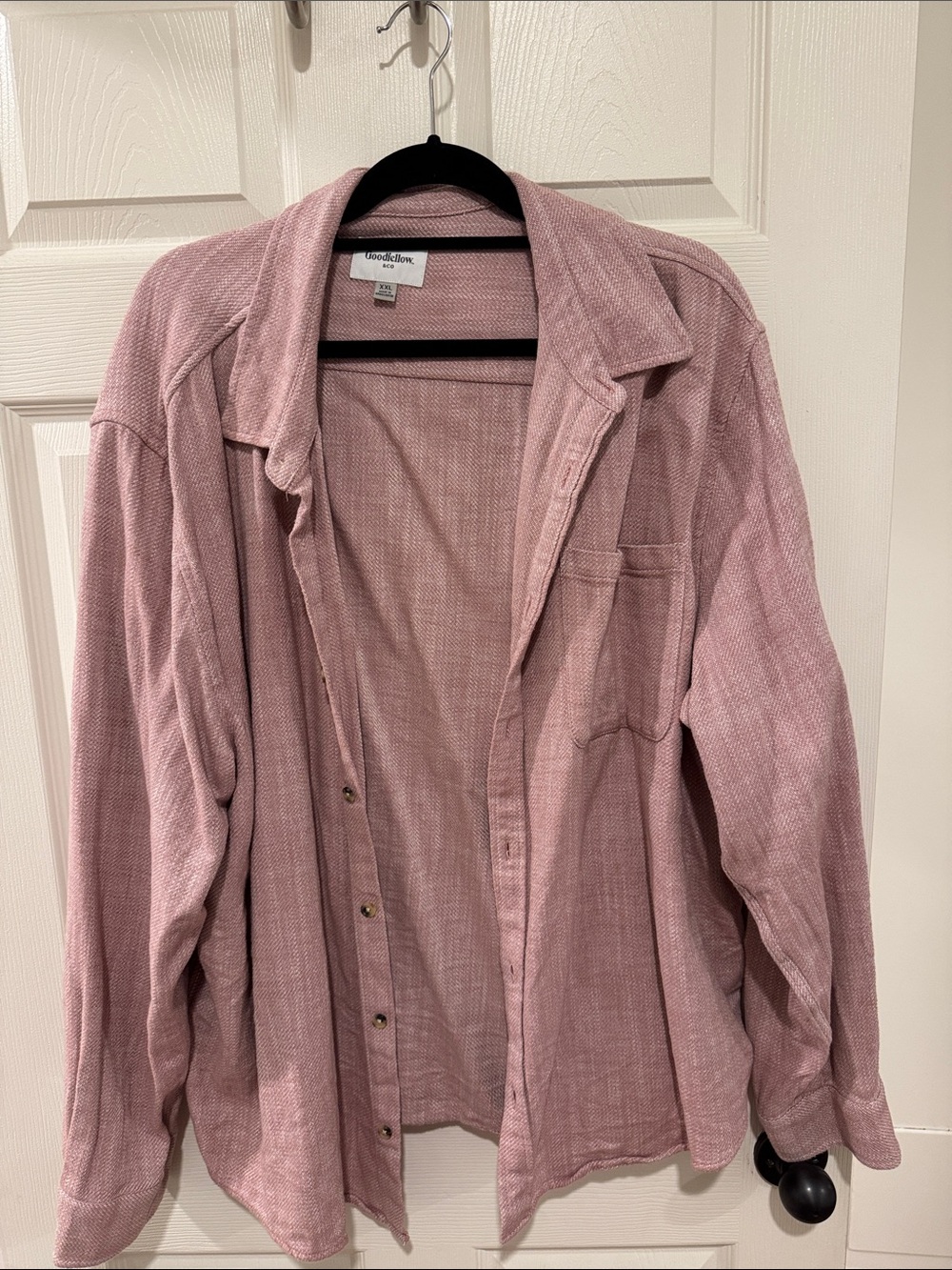 Goodfellow & Co Men’s Light Pink Casual Button-Down Shirt Jacket